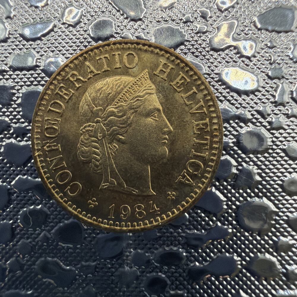 Switzerland 2-coin lot, 1984 & 1982 5 Rappen, Circulated